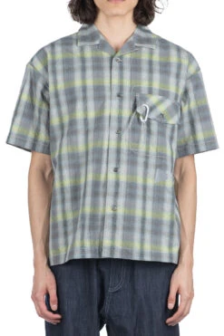 Menswear Rise Sales Store -Menswear Rise Sales Store And Wander Dry Check Open SS Shirt Grey 5744183155 020 02