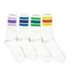 3 Line Crew Socks In 4 Color Choices