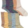 5 Color Mix Crew Socks In 10 Color Choices
