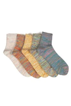 5 Color Mix Q Socks In 5 Color Choices