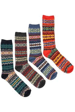 Fairisle Crew Socks - 4 Colors