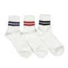 Slub Line Q Socks In 3 Color Choices