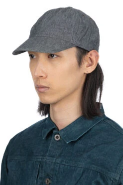 6oz Chambray Army Cap - Black -Menswear Rise Sales Store Cableami 6oz Chambray Army Cap Black 021 23SS 12 m