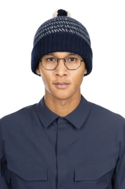 Baby Alpaca Wool Cap - Navy -Menswear Rise Sales Store Cableami Baby Alpaca Wool Cap Navy 028 23AW 07 m