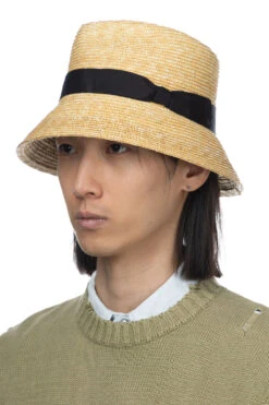 Cotton Braid Bucket Hat - Beige -Menswear Rise Sales Store Cableami Cotton Braid Bucket Hat Beige 024 24SS 22a m