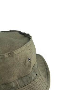 Linen Cotton Oxford Pork-pie Hat - Olive -Menswear Rise Sales Store Cableami Linen Cotton Oxford Pork pie Hat Olive 002 22SS 04