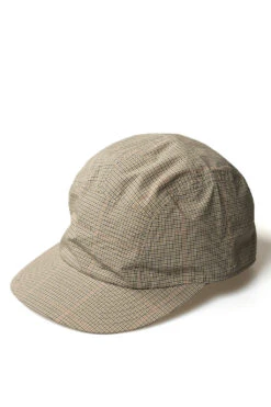 Organic Cotton / Cordura Typewriter Check Jet Cap - Beige