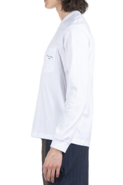 Cotton Jersey LS T-Shirt - White -Menswear Rise Sales Store Comme Des Garcons Homme Cotton Jersey LS T Shirt White HM T102 3 03