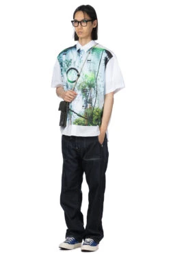 Pattern Shirt - A White -Menswear Rise Sales Store Comme Des Garcons Homme Pattern Shirt A White HM B027 051 1 07