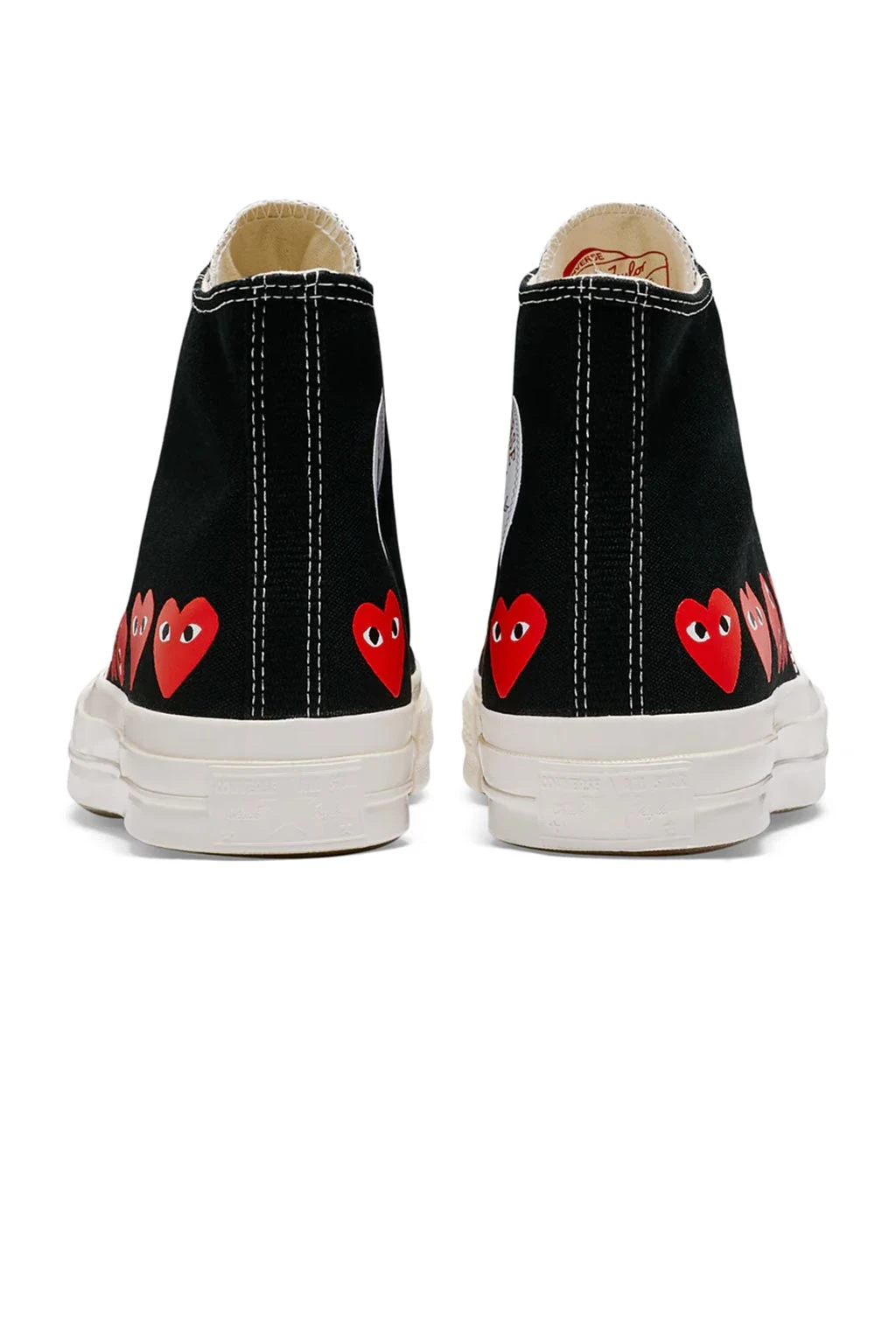 Comme Des Garçons Play Black Converse - Multiple Hearts Chuck 70 High Sneakers 5 Comme Des Garçons Play Black Converse - Multiple Hearts Chuck 70 High Sneakers - Image 5