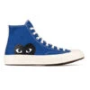 Comme Des Garçons Play Blue Converse - Half Heart Chuck 70 High Sneakers