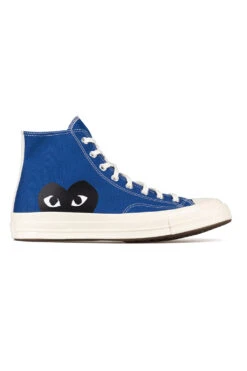 Comme Des Garçons Play Blue Converse - Half Heart Chuck 70 High Sneakers