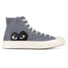 Comme Des Garçons Play Grey Converse - Half Heart Chuck 70 High Sneakers