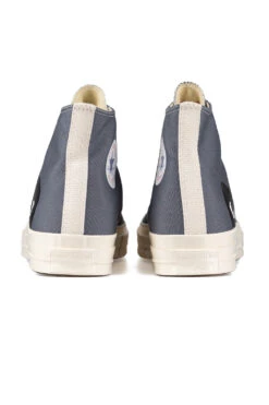 Comme Des Garçons Play Grey Converse - Half Heart Chuck 70 High Sneakers 9 Comme Des Garçons Play Grey Converse - Half Heart Chuck 70 High Sneakers -Menswear Rise Sales Store Comme Des Garcons Play Grey Converse Half Heart Chuck 70 High Sneakers 171847C K122 001 1 03