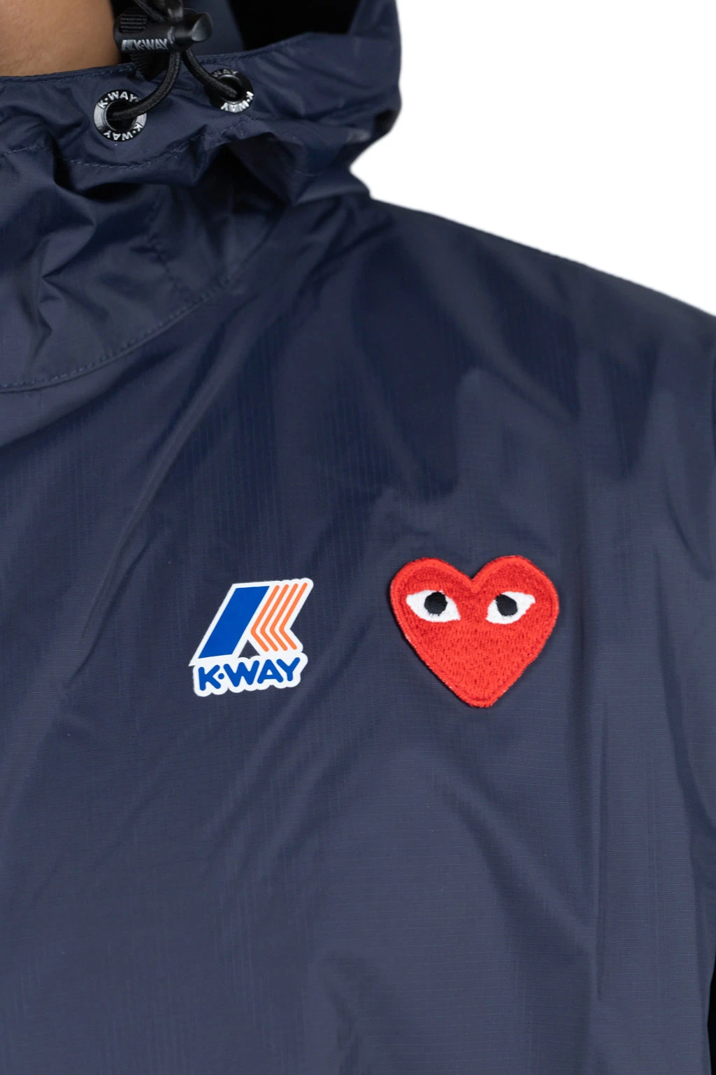 Comme Des Garçons Play K-WAY Hoodie Full Zip - Navy 5 Comme Des Garçons Play K-WAY Hoodie Full Zip - Navy - Image 5