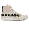 Comme Des Garçons Play Off-White Converse -Multiple Black Hearts Chuck 70 High Sneakers