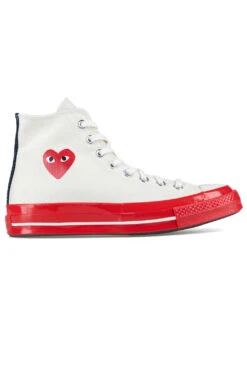 Comme Des Garçons Play Off-White Converse - Red Sole Chuck 70 High Sneakers