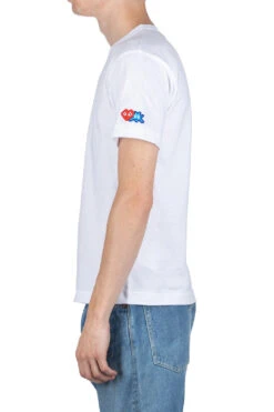 Comme Des Garçons Play Play X The Artist Invader T-Shirt - White -Menswear Rise Sales Store Comme Des Garcons Play Play X The Artist Invader T Shirt White AZ T328 051 3 03 m