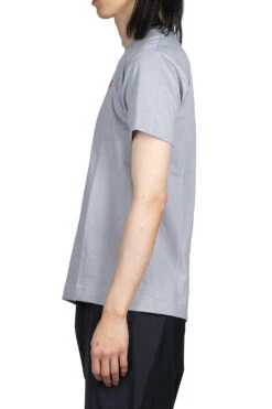 Comme Des Garçons Play Small Red Heart T-Shirt - Grey -Menswear Rise Sales Store Comme Des Garcons Play Small Red Heart T Shirt Grey AZ T314 051 3 03 m