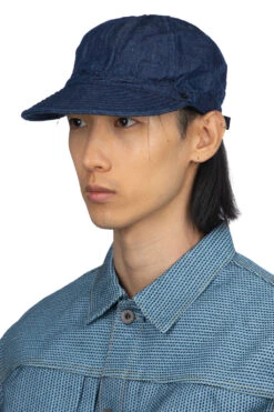 Cotton Linen Kome Cap - Indigo -Menswear Rise Sales Store Decho Cotton Linen Kome Cap Indigo 1 1SD23IN 06 m