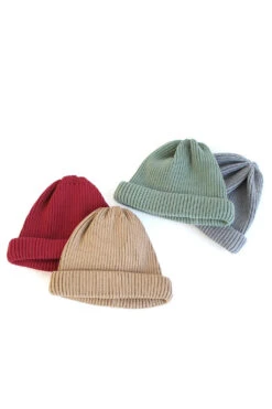 Roll Knit Cap In 4 Color Choices