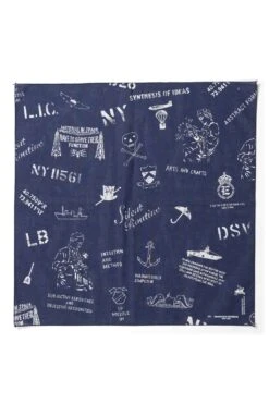 Printed Bandana - Navy NY