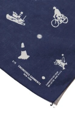 Printed Bandana - Navy Novelty 7 Printed Bandana - Navy Novelty -Menswear Rise Sales Store Engineered Garments Printed Bandana Navy Novelty 24S1H036 BD008 04