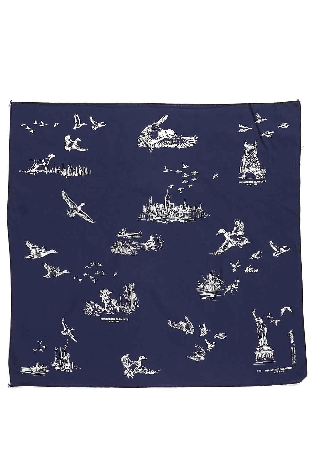 Printed Bandana - Navy X Hunting 1 Printed Bandana - Navy X Hunting
