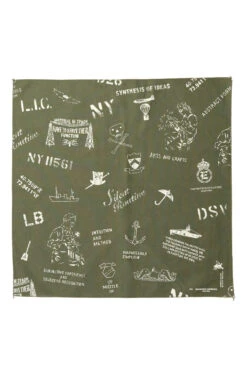 Printed Bandana - Olive NY
