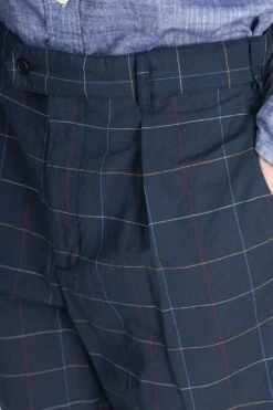 Sunset Short - Navy CL Windowpane -Menswear Rise Sales Store Engineered Garments Sunset Short Navy CL Windowpane 24S1E001 EN021 2005