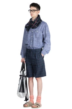 Sunset Short - Navy CL Windowpane -Menswear Rise Sales Store Engineered Garments Sunset Short Navy CL Windowpane 24S1E001 EN021 2008