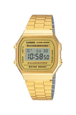Vintage Digital Mens Watch - Gold