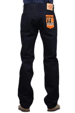 14oz Selvedge Denim Slim Straight Cut Jeans - Indigo -Menswear Rise Sales Store Iron Heart 14oz Selvedge Denim Slim Straight Cut Jeans Indigo IH 666S 14ii 04