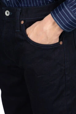 14oz Selvedge Denim Slim Straight Cut Jeans - Indigo -Menswear Rise Sales Store Iron Heart 14oz Selvedge Denim Slim Straight Cut Jeans Indigo IH 666S 14ii 05