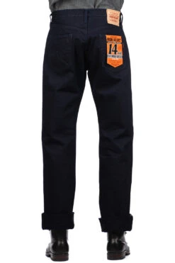 14oz Selvedge Denim Straight Cut Jeans - Indigo -Menswear Rise Sales Store Iron Heart 14oz Selvedge Denim Straight Cut Jeans Indigo IH 634S 14ii 04