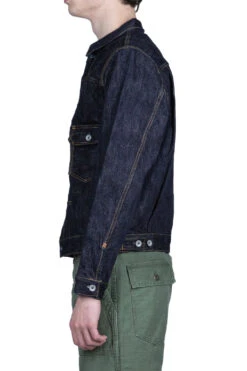 16oz Slubby Selvedge Denim Type II Jacket - Indigo -Menswear Rise Sales Store Iron Heart 16oz Slubby Selvedge Denim Type II Jacket Indigo IHJ 507 SLB 03