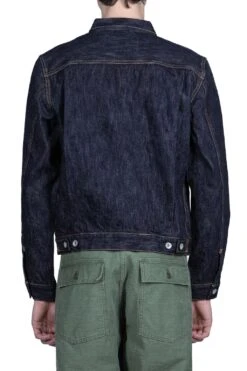 16oz Slubby Selvedge Denim Type II Jacket - Indigo -Menswear Rise Sales Store Iron Heart 16oz Slubby Selvedge Denim Type II Jacket Indigo IHJ 507 SLB 04