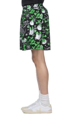 Graphic-print Cotton Shorts -Menswear Rise Sales Store Junya Watanabe MAN Graphic print Cotton Shorts WM P918 100 3 03