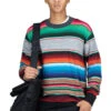 Wool Jersey Stripe Sweater - Multi X Charcoal Gray