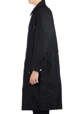 X Levis Long Wool Coat - Black X Black 11 X Levis Long Wool Coat - Black X Black -Menswear Rise Sales Store Junya Watanabe MAN x Levis Long Wool Coat Black x Black WL C901 03
