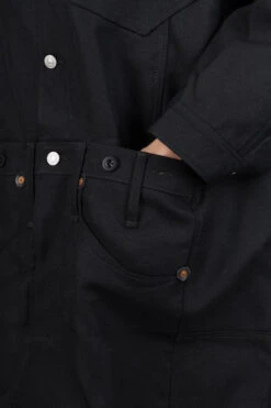 X Levis Long Wool Coat - Black X Black 14 X Levis Long Wool Coat - Black X Black -Menswear Rise Sales Store Junya Watanabe MAN x Levis Long Wool Coat Black x Black WL C901 06