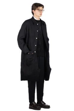 X Levis Long Wool Coat - Black X Black 17 X Levis Long Wool Coat - Black X Black -Menswear Rise Sales Store Junya Watanabe MAN x Levis Long Wool Coat Black x Black WL C901 09