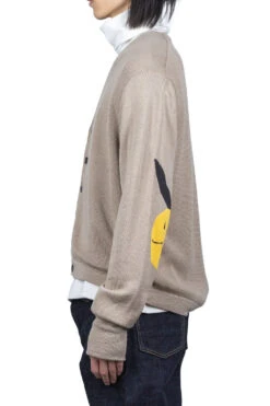10G ECO Knit Elbow CONEYBOWY Short Cardigan - Beige -Menswear Rise Sales Store Kapital 10G ECO Knit Elbow CONEYBOWY Short Cardigan Beige K2213KN150 BE noe 03 m