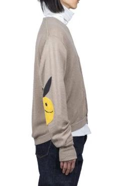 10G ECO Knit Elbow CONEYBOWY Short Cardigan - Beige -Menswear Rise Sales Store Kapital 10G ECO Knit Elbow CONEYBOWY Short Cardigan Beige K2213KN150 BE noe 05 m