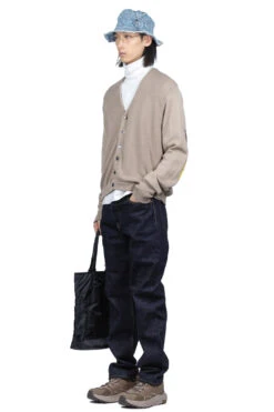 10G ECO Knit Elbow CONEYBOWY Short Cardigan - Beige -Menswear Rise Sales Store Kapital 10G ECO Knit Elbow CONEYBOWY Short Cardigan Beige K2213KN150 BE noe 09 m