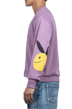 10G ECO Knit Elbow CONEYBOWY Short Cardigan - Pink X Purple -Menswear Rise Sales Store Kapital 10G ECO Knit Elbow CONEYBOWY Short Cardigan Pink x Purple K2208KN001 PPR noe 11 m