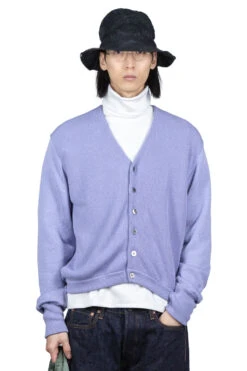 10G ECO Knit Elbow CONEYBOWY Short Cardigan - Violet