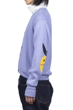 10G ECO Knit Elbow CONEYBOWY Short Cardigan - Violet 11 10G ECO Knit Elbow CONEYBOWY Short Cardigan - Violet -Menswear Rise Sales Store Kapital 10G ECO Knit Elbow CONEYBOWY Short Cardigan Violet K2213KN150 VIL viv 03 m