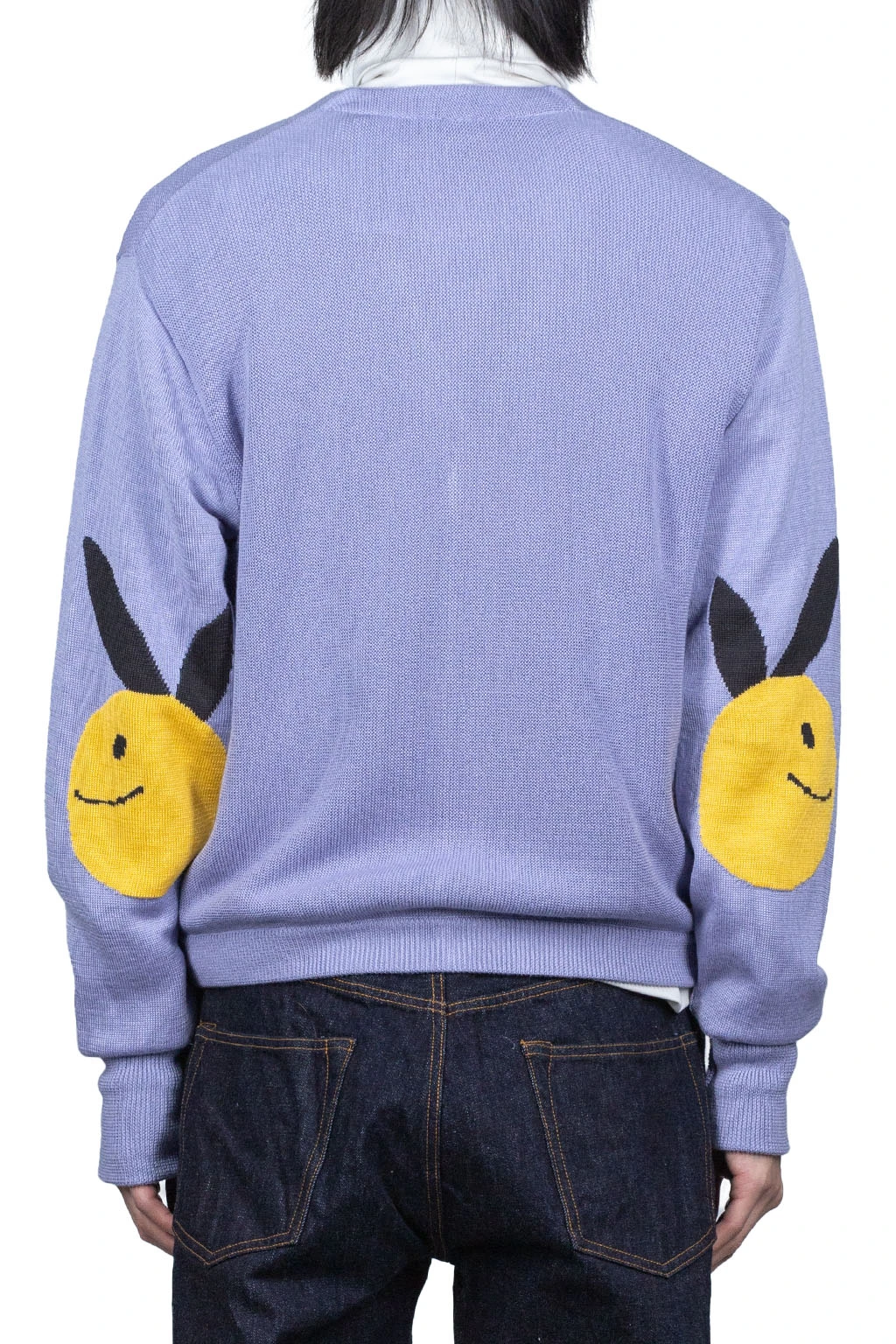 10G ECO Knit Elbow CONEYBOWY Short Cardigan - Violet 4 10G ECO Knit Elbow CONEYBOWY Short Cardigan - Violet - Image 4