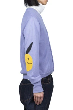 10G ECO Knit Elbow CONEYBOWY Short Cardigan - Violet 13 10G ECO Knit Elbow CONEYBOWY Short Cardigan - Violet -Menswear Rise Sales Store Kapital 10G ECO Knit Elbow CONEYBOWY Short Cardigan Violet K2213KN150 VIL viv 05 m